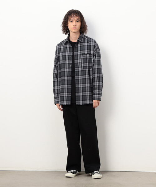 Purple&Yellow（パープルアンドイエロー） シャツ T/C チェックシャツ