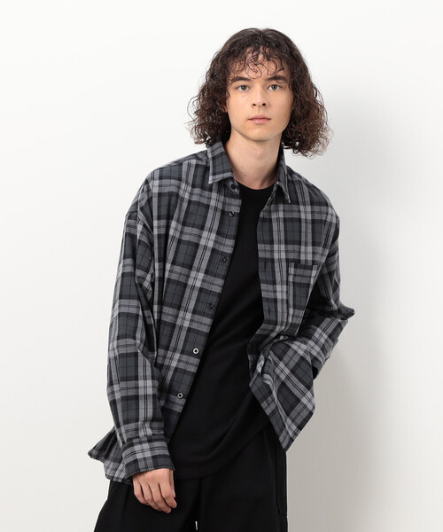 Purple&Yellow（パープルアンドイエロー） シャツ T/C チェックシャツ