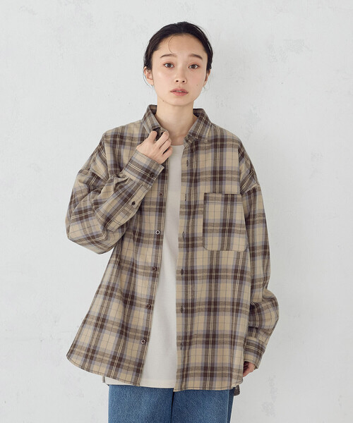 Purple&Yellow（パープルアンドイエロー） シャツ T/C チェックシャツ