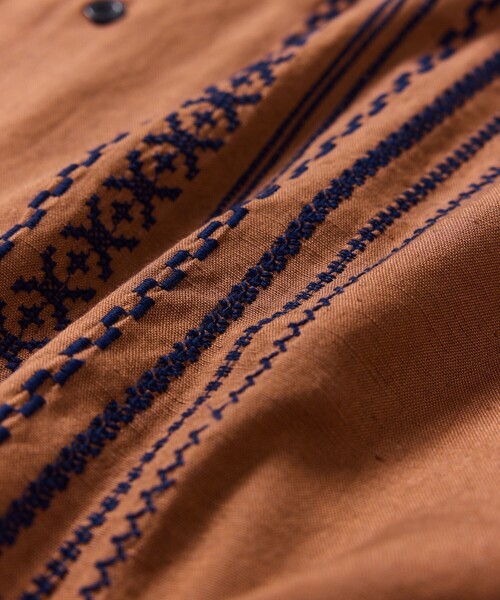 「FREAK'S STORE」 半袖シャツ LARGE チャコールグレー メンズ_画像3