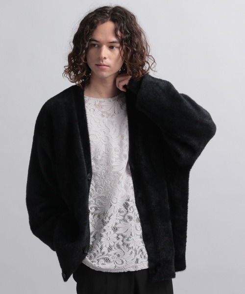 HARE（ハレ） ニットカーディガン MEDIUM グリーン メンズ : ZOZOTOWN