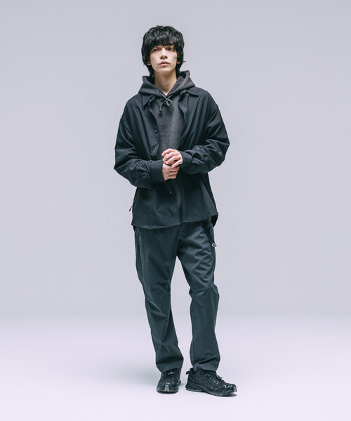 【グレー】EARTHプリント 撥水フーディーブルゾン <PERFORMANCE> (MENS) PING（ピン）の「【PING APPAREL】EARTHプリント 撥水フーディー