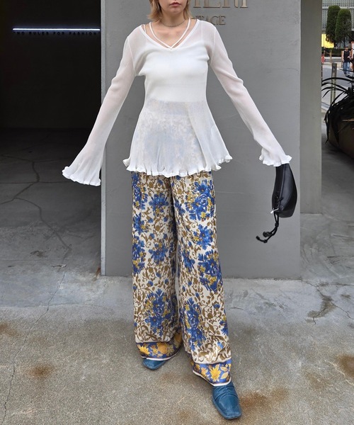 Ameri（アメリ） ワイドパンツ パンツ DAQHNE SCARF PANTS レディース