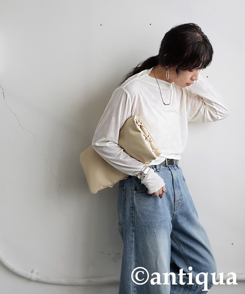 antiqua（アンティカ） ドット柄シアートップス レディース : ZOZOTOWN
