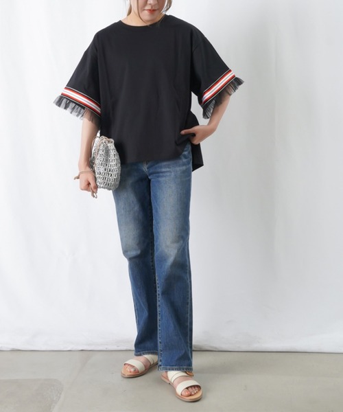 「LUCA/LADY LUCK LUCA」 半袖カットソー FREE オフホワイト レディース_画像3