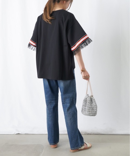 「LUCA/LADY LUCK LUCA」 半袖カットソー FREE オフホワイト レディース_画像5