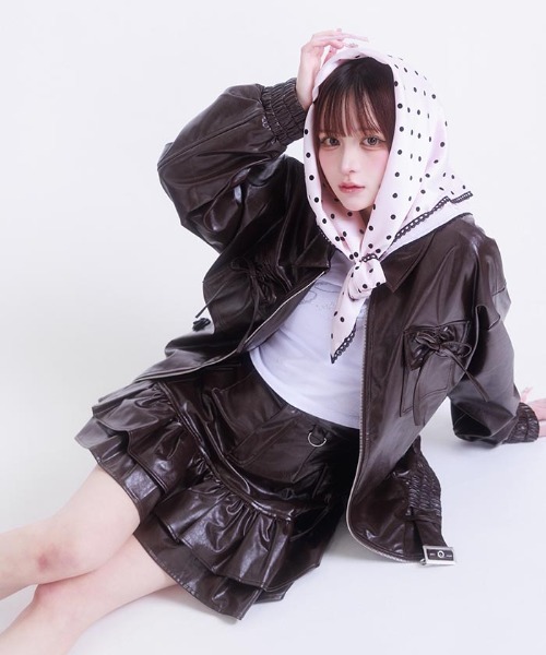 Fickle Bebe（フィクルベベ） レザージャケット ライダース フェイク