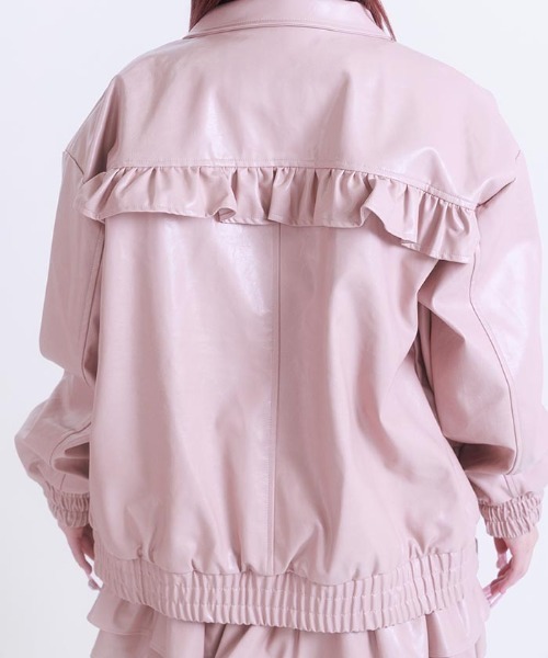 Fickle Bebe（フィクルベベ） レザージャケット ライダース フェイク