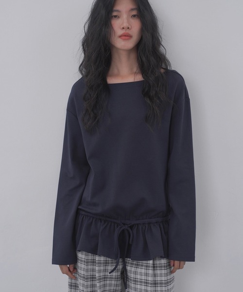 tシャツ ドロストフリルトップス EM25a084「EIGHTHMONTH」 レディース