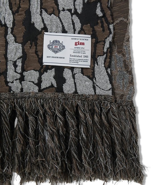 gim CONTEXT（ジムコンテキスト） マフラー Trebark Camo knit Scarf