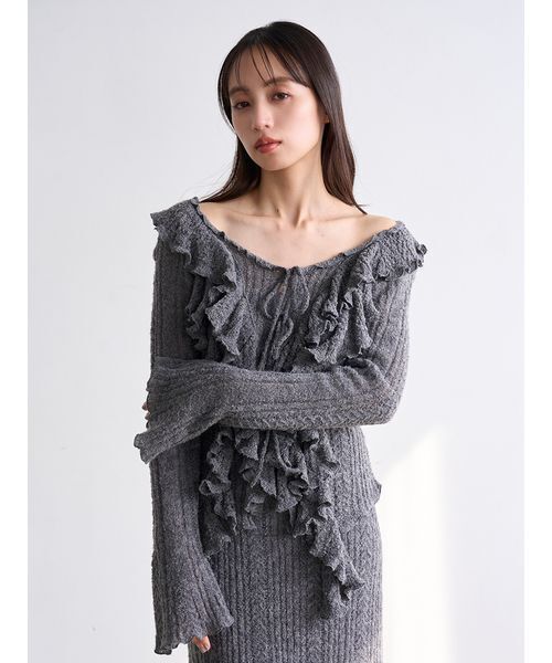 SNIDEL（スナイデル） ニット セーター ラッフルデザインニットプル