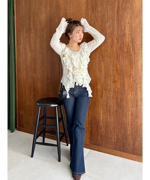 SNIDEL（スナイデル） ニット セーター ラッフルデザインニットプル