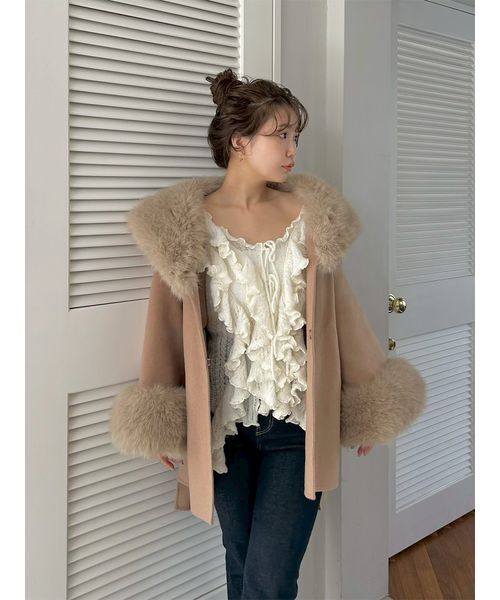 SNIDEL（スナイデル） ニット セーター ラッフルデザインニットプル