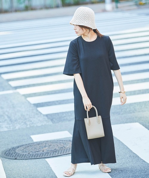 「mil」 半袖ワンピース XX-SMALL ブラック レディース_画像3