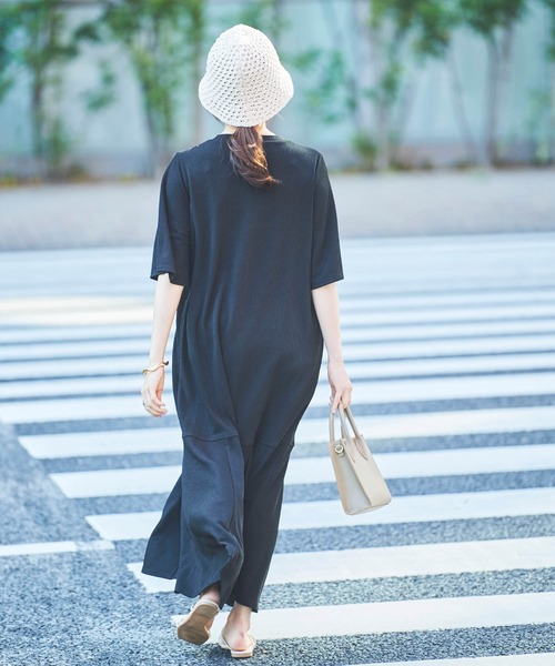 「mil」 半袖ワンピース XX-SMALL ブラック レディース_画像5