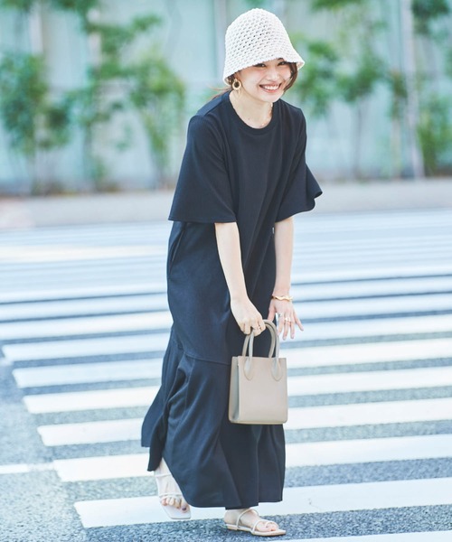 「mil」 半袖ワンピース XX-SMALL ブラック レディース_画像6