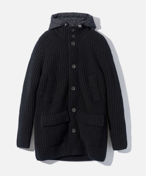 ヘルノ HERNO ニットトリム　ブラックダウン ヘルノ HERNO ニットトリム ブラックダウン