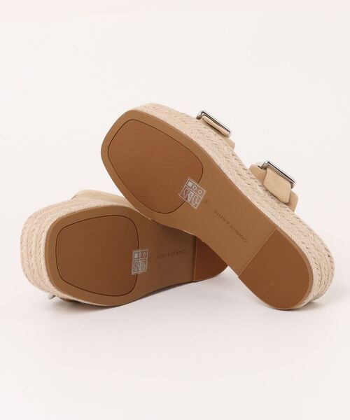 「CHARLES & KEITH」 フラットサンダル 25.5cm サンドベージュ レディース_画像2