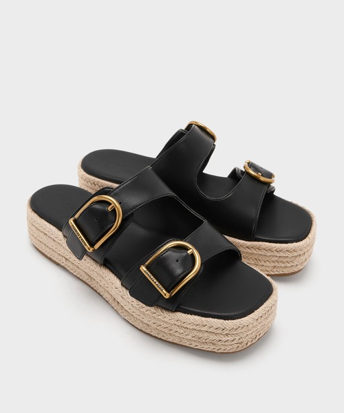 「CHARLES & KEITH」 フラットサンダル 25.5cm サンドベージュ レディース_画像3
