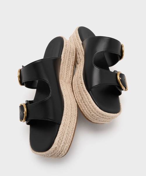 「CHARLES & KEITH」 フラットサンダル 25.5cm サンドベージュ レディース_画像5