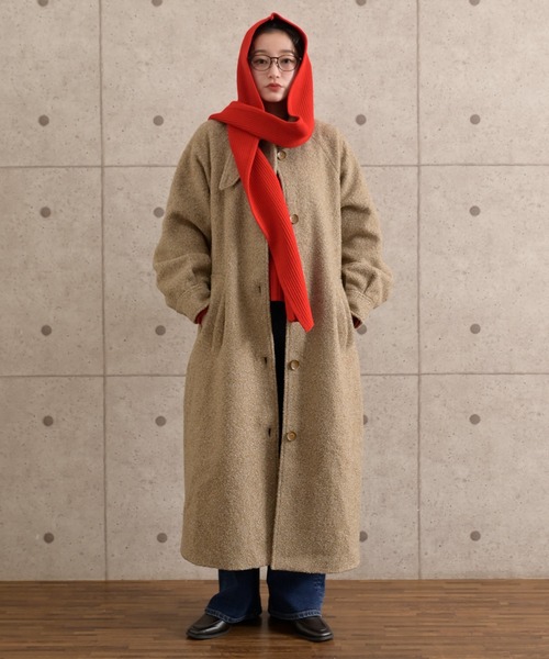 ERMANNO SCERVINO ケーブルニットロングコート 38 温かみを感じる♪ラグジュアリーな魅力に溢れた「ラマシャギー」の