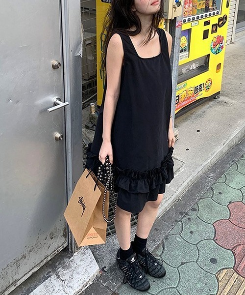 「gossip！ロサンゼルス」 「yuga」ノースリーブワンピース FREE ブラック レディース_画像3