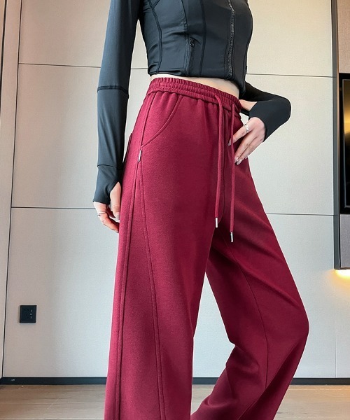 HANDO ワイドパンツ スウェットパンツ ジャージ センターライン