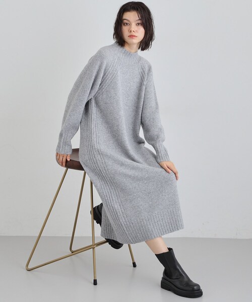 THE SHOP TK ワンピース ウール混杢調ハイネックワンピース : ZOZOTOWN