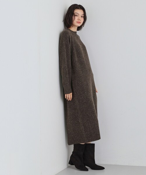 THE SHOP TK ワンピース ウール混杢調ハイネックワンピース : ZOZOTOWN