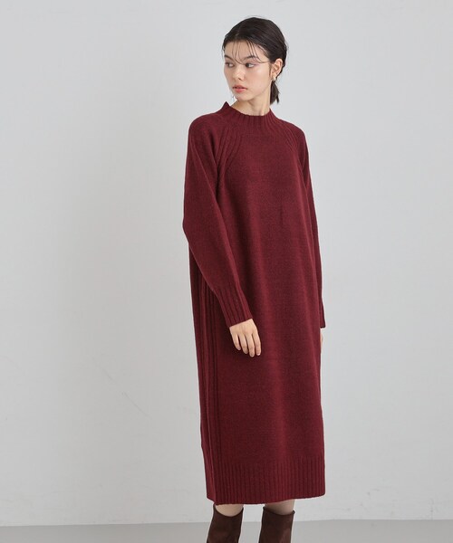 THE SHOP TK ワンピース ウール混杢調ハイネックワンピース : ZOZOTOWN
