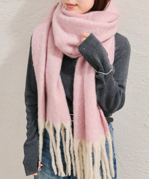 mystic（ミスティック） ストール マフラー カラーフリンジストール