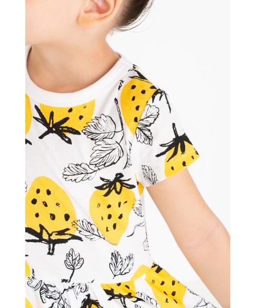 「maarook」 「KIDS」半袖ワンピース 130cm イエロー キッズ_画像3