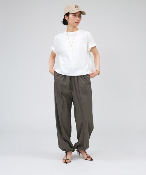 「BABYLONE」 半袖Tシャツ 38 マルーン レディース_画像2