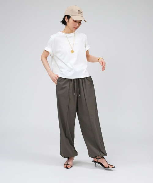 「BABYLONE」 半袖Tシャツ 38 マルーン レディース_画像3