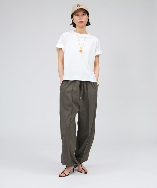 「BABYLONE」 半袖Tシャツ 38 マルーン レディース_画像4