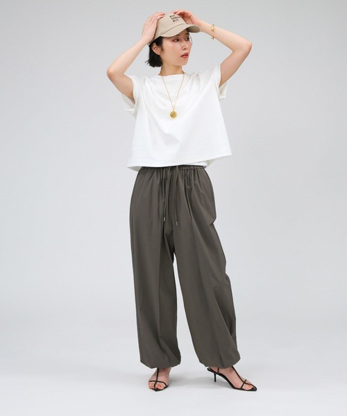 「BABYLONE」 半袖Tシャツ 38 マルーン レディース_画像6