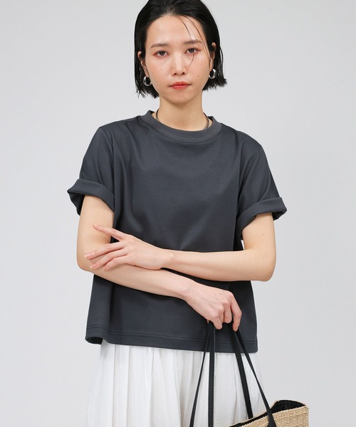 「BABYLONE」 半袖Tシャツ 38 マルーン レディース_画像8