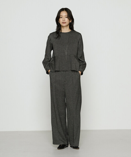 K.T KIYOKO TAKASE（K.T キヨコ タカセ） パンツ ピンヘッドツイード