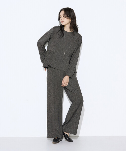 K.T KIYOKO TAKASE（K.T キヨコ タカセ） パンツ ピンヘッドツイード