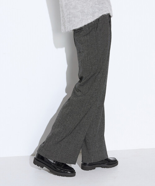 K．T キヨコ タカセ（K．T KIYOKO TAKASE）/ピンヘッドツイード ワイドパンツ K.T KIYOKO TAKASE（K.T キヨコ タカセ） パンツ ピンヘッドツイード