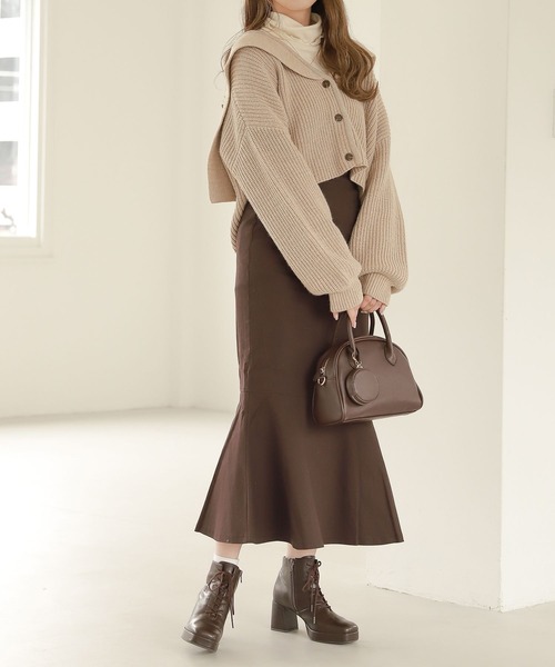 「Heather」 ニットカーディガン FREE アイボリー レディース_画像3