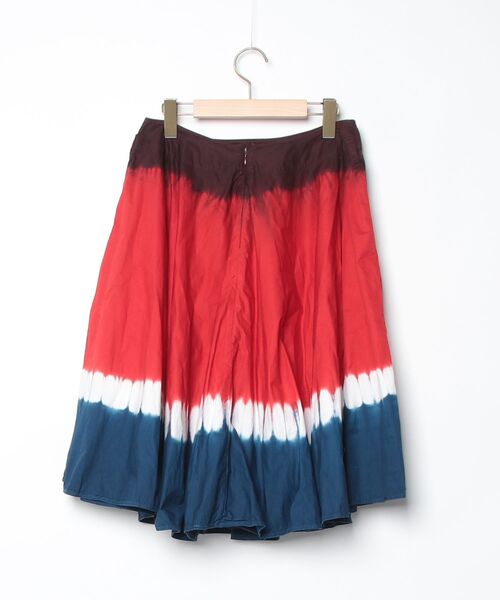 MUVEIL（ミュベール） ストライプ柄スカート 38 レッド レディース