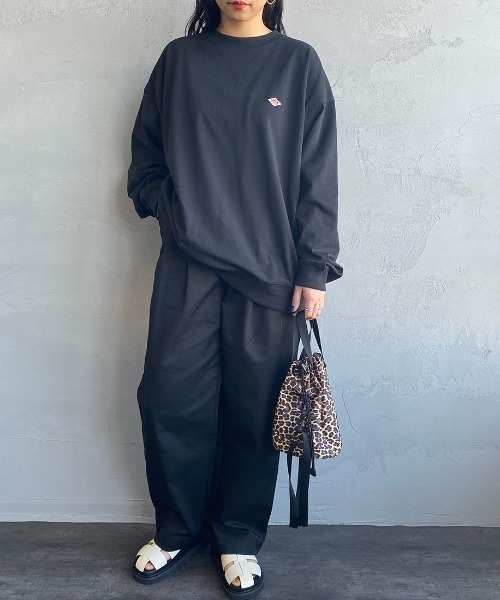 「DANTON」 スウェットカットソー L チャコールグレー レディース_画像4