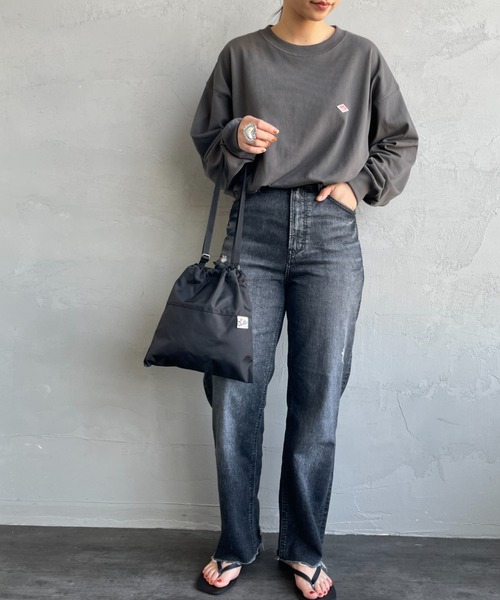 「DANTON」 スウェットカットソー L チャコールグレー レディース_画像6