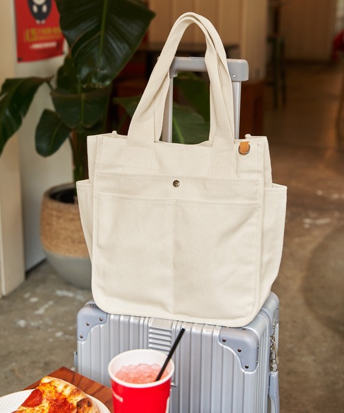 ikka（イッカ） トートバッグ キャンバスパイピングビッグトートバッグ