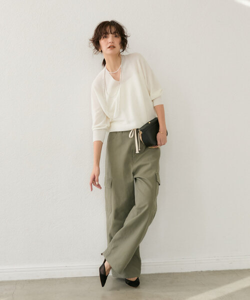 「RIVE DROITE」 長袖ニット FREE ベージュ レディース_画像2