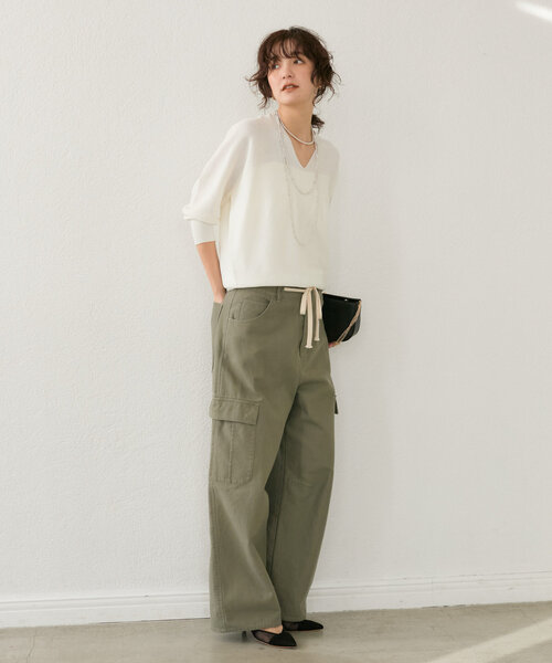 「RIVE DROITE」 長袖ニット FREE ベージュ レディース_画像3