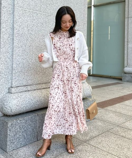 「SNIDEL」 半袖ワンピース 0 ピンクベージュ レディースの画像
