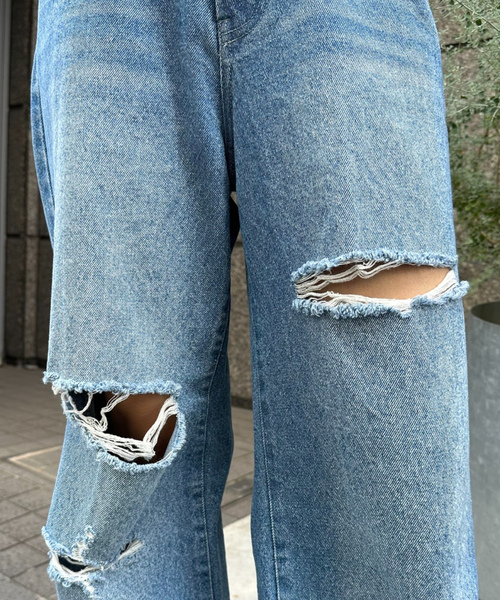 「HELLO.SANFRANCISCO」 デニムパンツ MEDIUM ブルー レディース_画像7