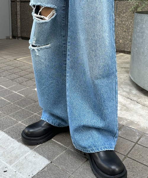 「HELLO.SANFRANCISCO」 デニムパンツ MEDIUM ブルー レディース_画像8